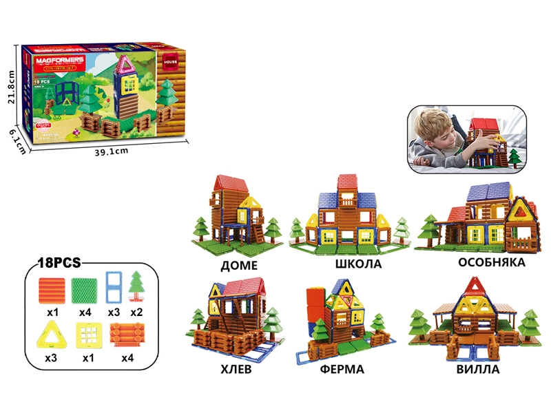 MAGNETIC BUILDING BLOCKS 18PCS - HP1146039