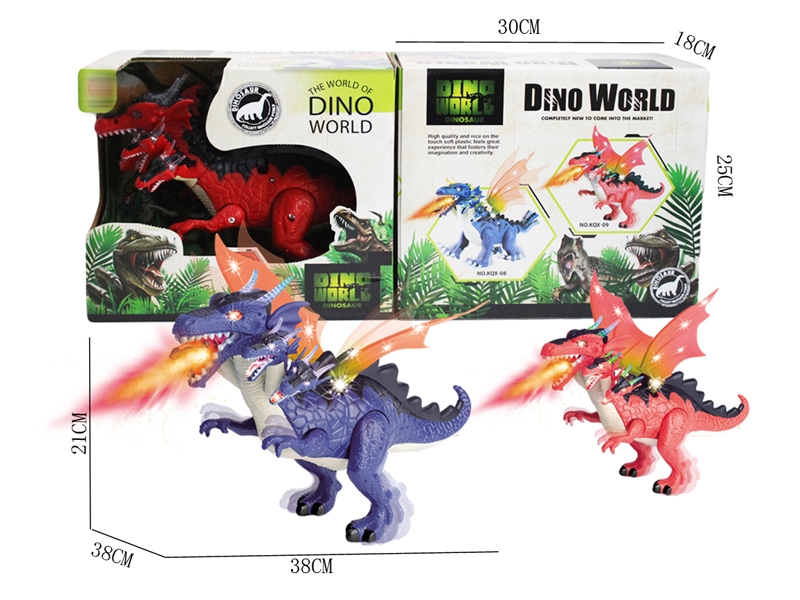 B/O DINOSAUR W/WALKING & LIGHT & SOUND,ORANGE/PURPLE - HP1146384