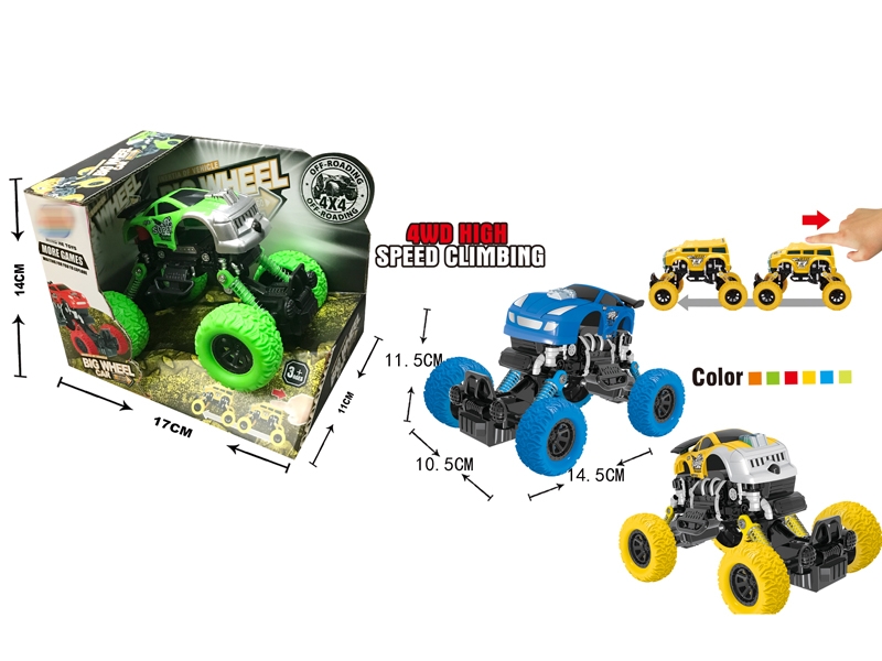 PULL BACK 4WD CLIMBLING CAR W/SHOCK ABSORBER - HP1146697