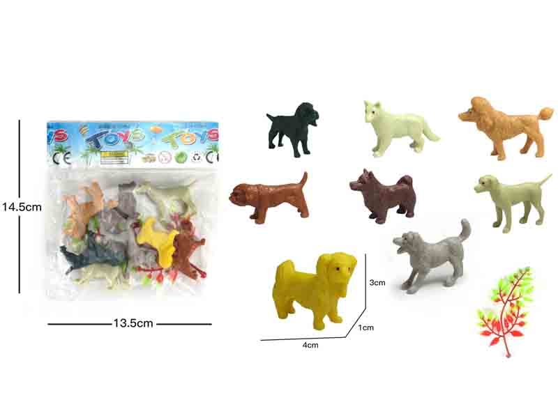 SOFT PLASTIC DOG SET 8PCS - HP1146852