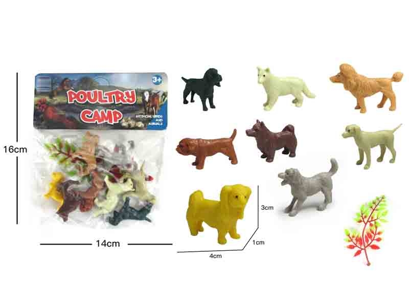 SOFT PLASTIC DOG SET 8PCS - HP1146853