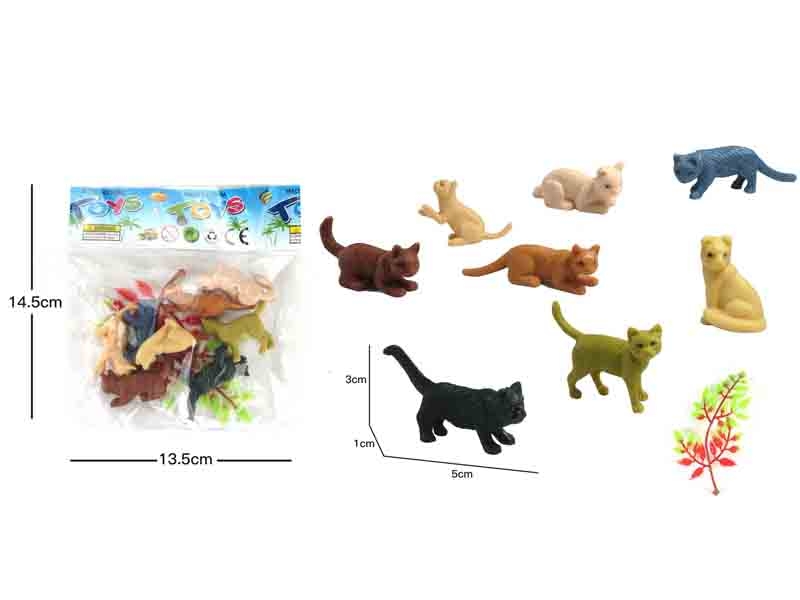 SOFT PLASTIC CAT SET 8PCS - HP1146854