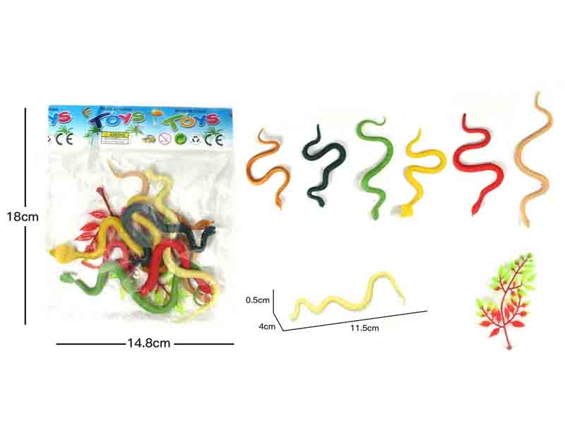 SOFT PLASTIC SNAKE SET 8PCS - HP1146864