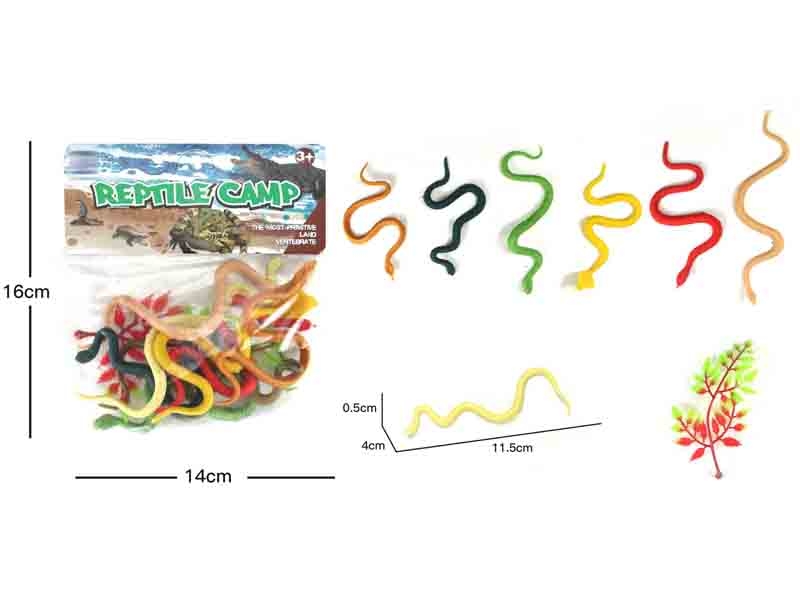 SOFT PLASTIC SNAKE SET 8PCS - HP1146865