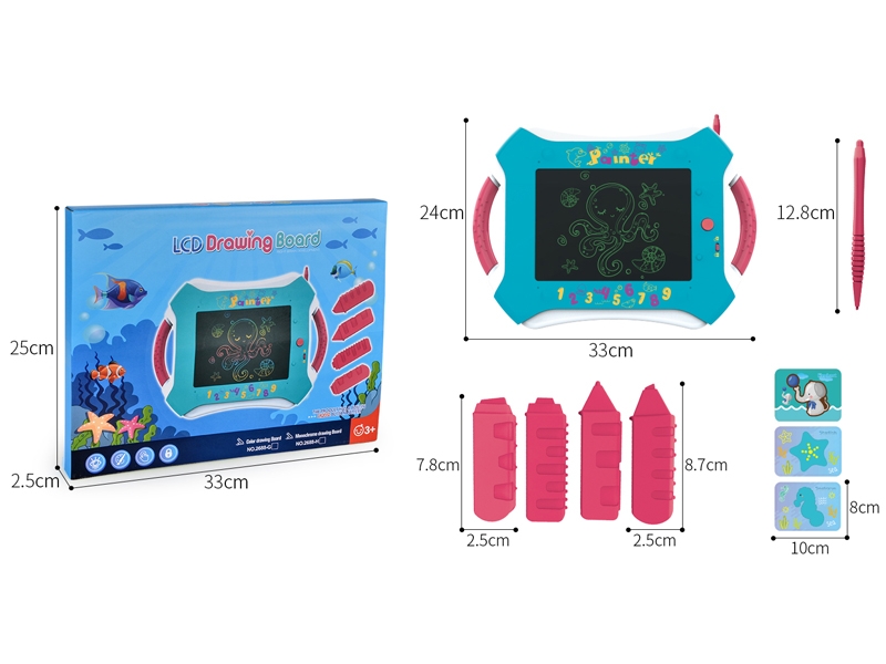 LCD COLOR DRAWING BOARD W/PEN 5PCS & CARD 3PCS - HP1146987