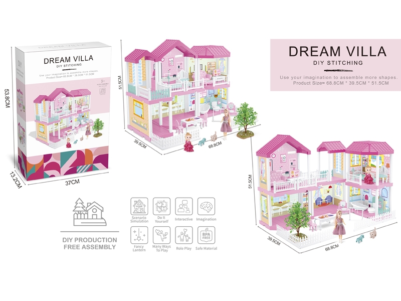 DIY VILLA W/DOLL 2PCS - HP1147091