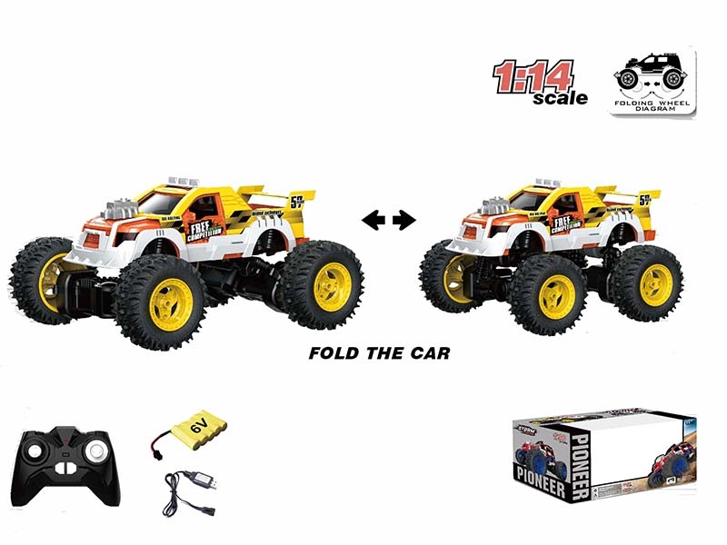 1:14 ALL-WHEEL-DRIVE TORSIONAL RC CAR,YELLOW - HP1147178