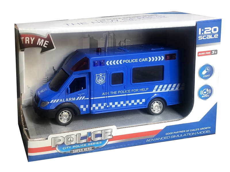 FRICTION POLICE CAR W/LIGHT & MUSIC - HP1147487