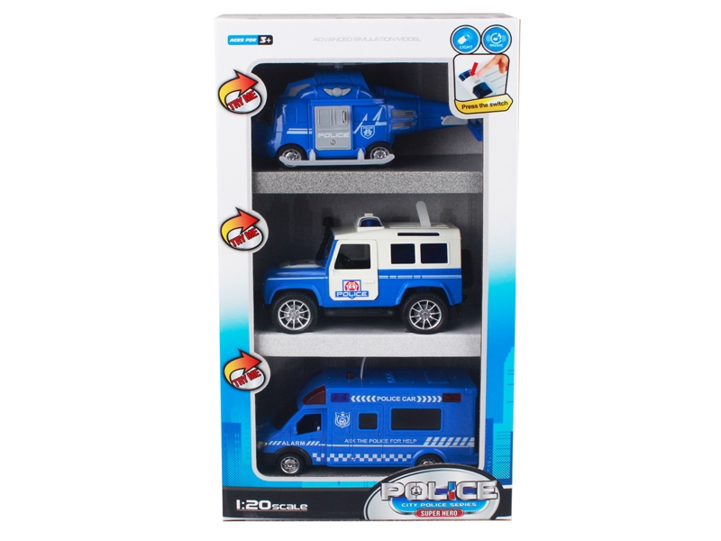 FRICTION POLICE CAR SET W/LIGHT & MUSIC - HP1147490