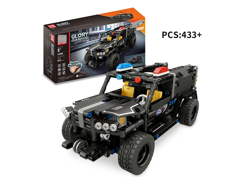 智能遥控积木特警水炮车433/PCS - HP1147699
