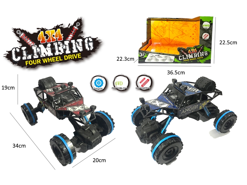 FRICTION CLIMBLING CAR,RED/BLUE,2ASST - HP1148323
