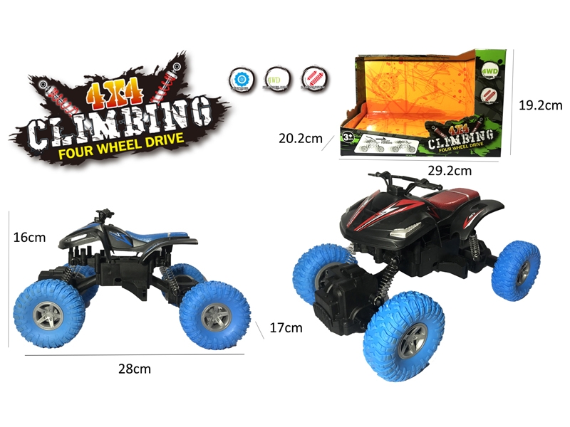 FRICTION CLIMBLING CAR,RED/BLUE,2ASST - HP1148333