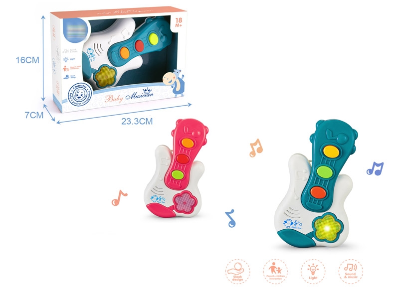 GUITAR W/LIGHT & MUSIC,RED/BLUE - HP1148389
