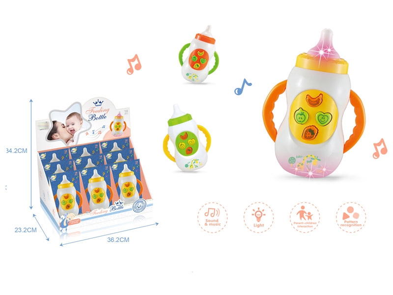 BABY RATTLE MILK BOTTLE W/LIGHT & MUSIC - HP1148395