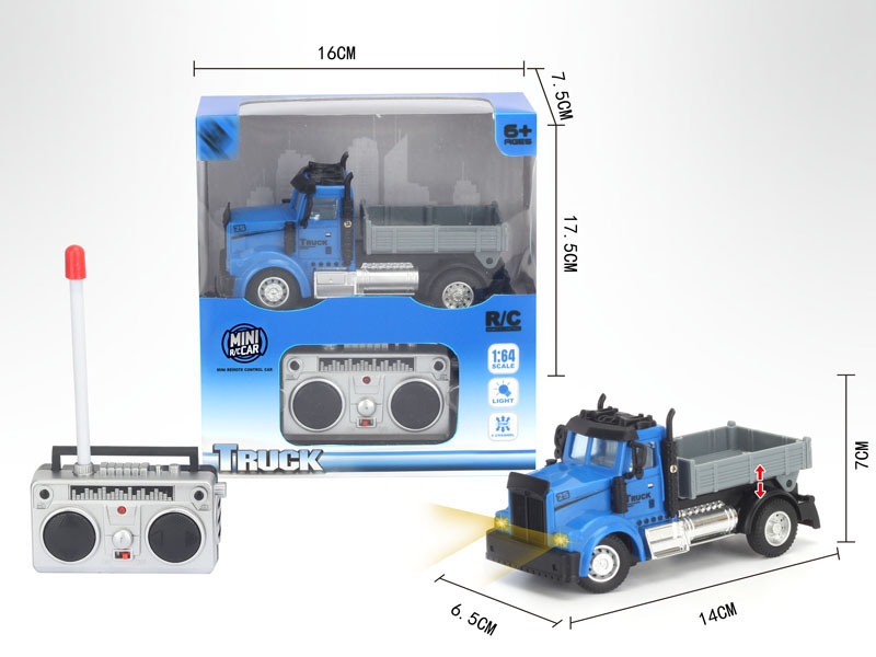 1:64四通遥控运输卡车（美式）,蓝色 - HP1148561