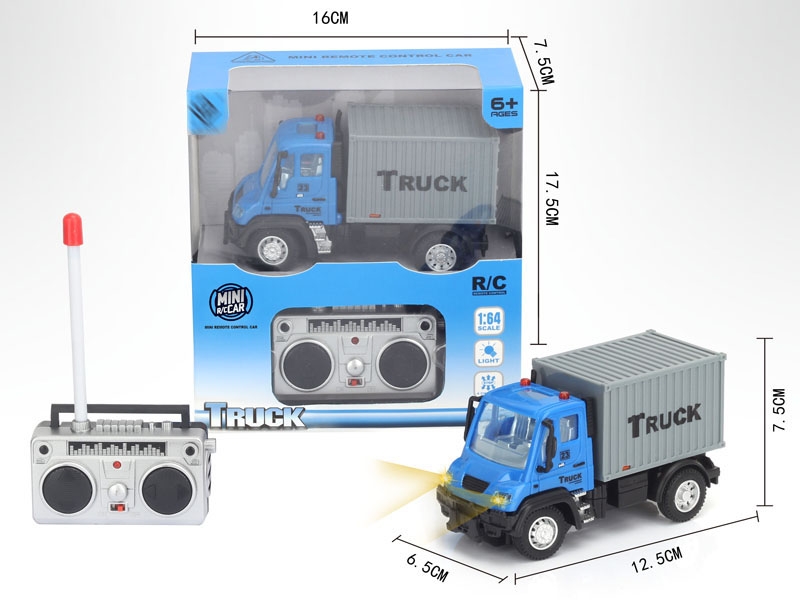 1：64四通遥控运输货柜车（德式）,蓝色 - HP1148563