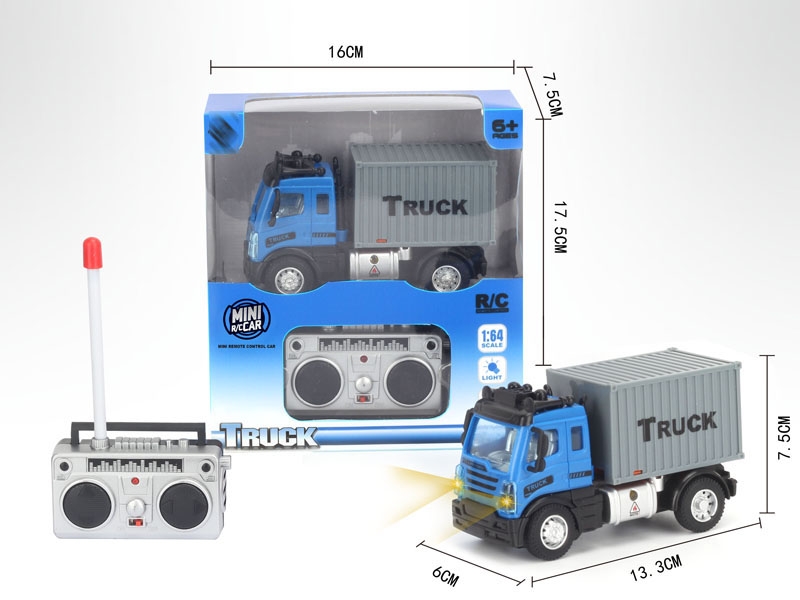 1：64四通遥控运输货柜车（欧式）,蓝色 - HP1148565