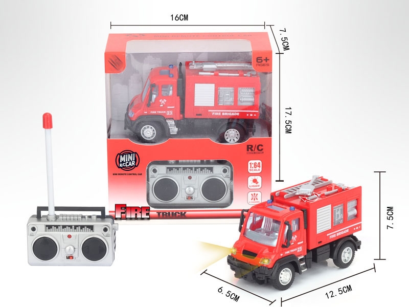 1：64四通遥控水炮消防车（德式）,红色 - HP1148584