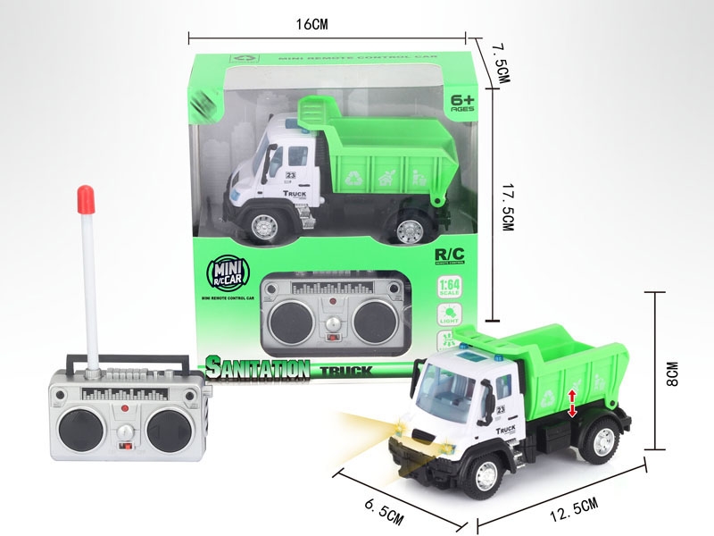 1：64四通遥控环卫卡车（德式）,绿色 - HP1148605