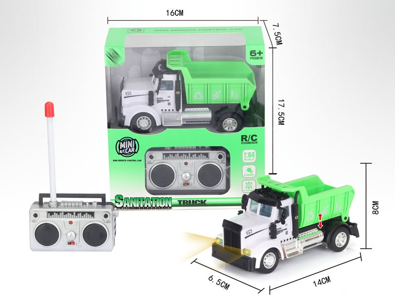 1：64四通遥控环卫卡车（美式）,绿色 - HP1148606