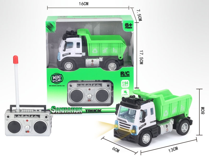 1：64四通遥控环卫卡车（欧式）,绿色 - HP1148607