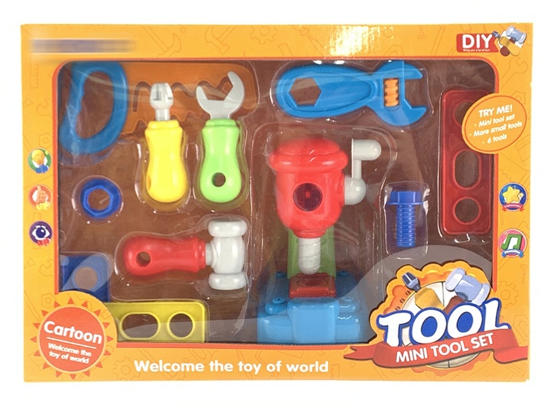CARTOON TOOL SET W/LIGHT AND SOUND INCLUDED 3*LR44 BUTTON CELL - HP1149102