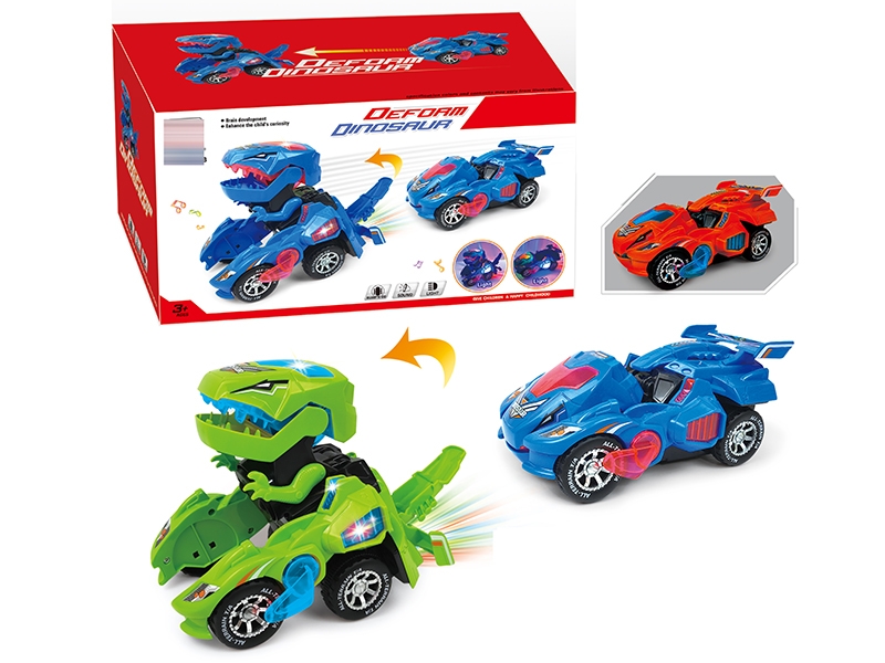 B/O BUMP AND GO DEFORMATION DINOSAUR CAR W/LIGHTS & MUSIC - HP1149395