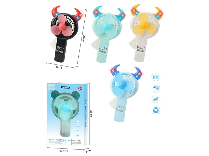 HAND PRESSURE FAN W/LIGHT & MUSIC - HP1149846