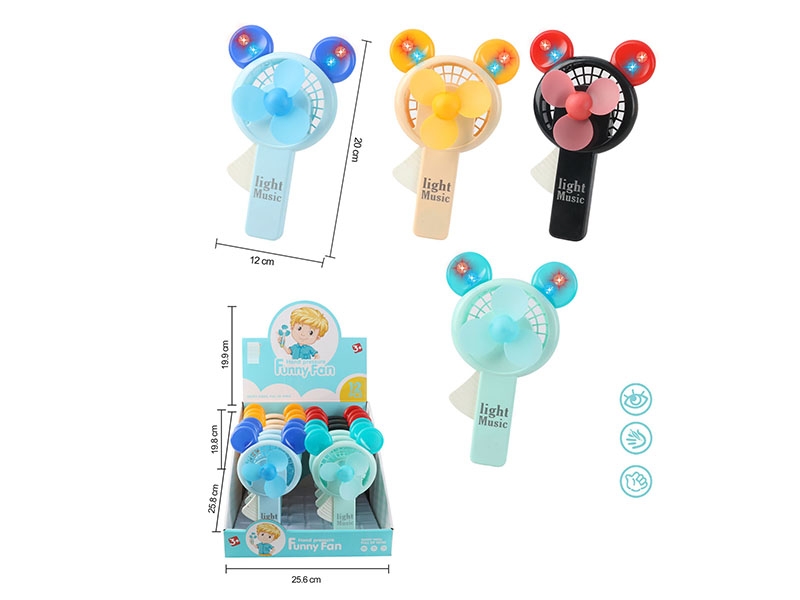 HAND PRESSURE FAN W/LIGHT & MUSIC - HP1149849
