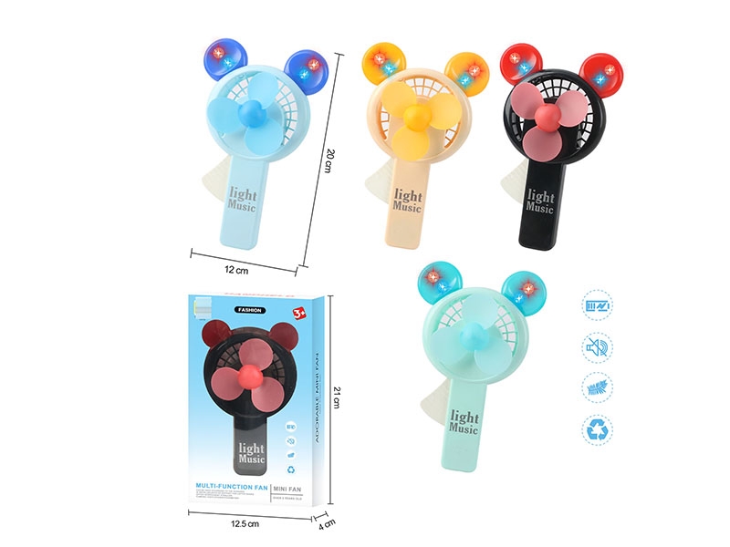 HAND PRESSURE FAN W/LIGHT & MUSIC - HP1149850