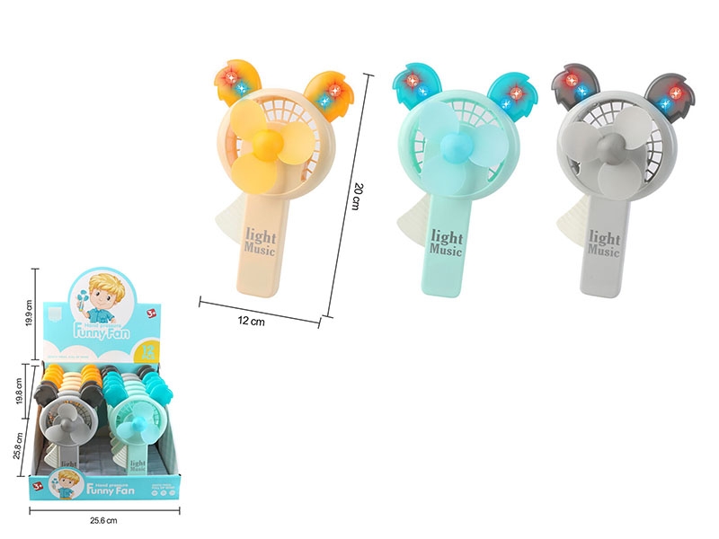 HAND PRESSURE FAN W/LIGHT & MUSIC - HP1149853