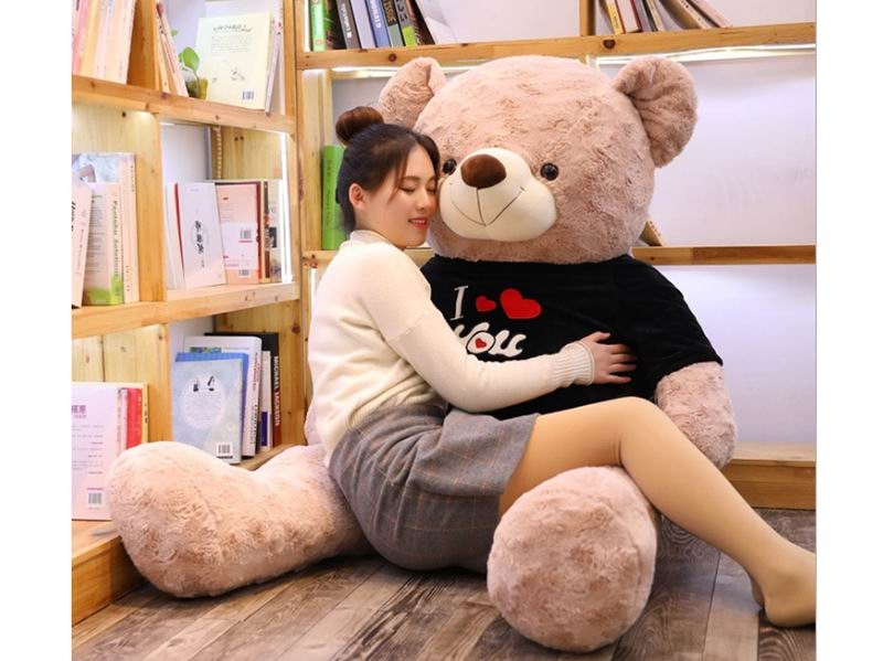 80CM LARGE ROSE VELVET TEDDY BEAR 800G - HP1149995