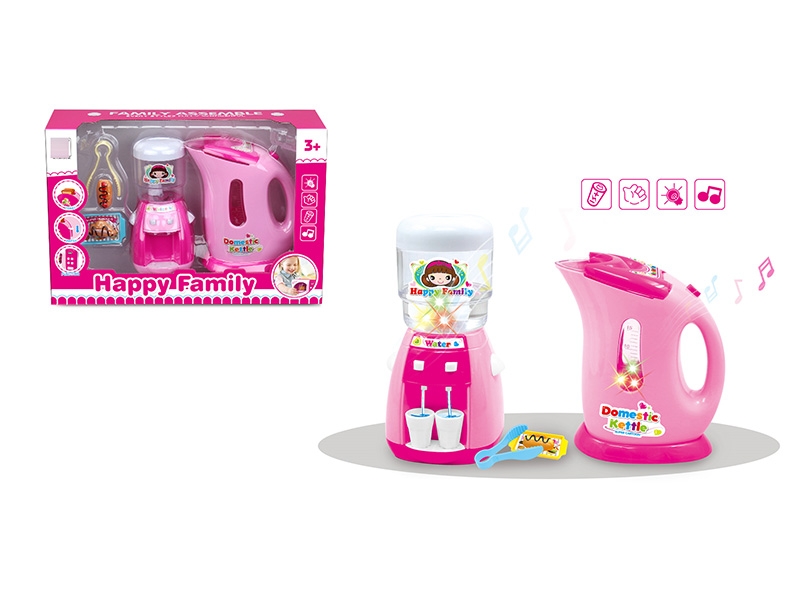 MULTI-FUNCTIONAL WATER DISPENSER,KETTLE COMBINATION(LIGHT,MUSIC,CAN ADD WATER)4*AA NOT INCLUDED - HP1150186