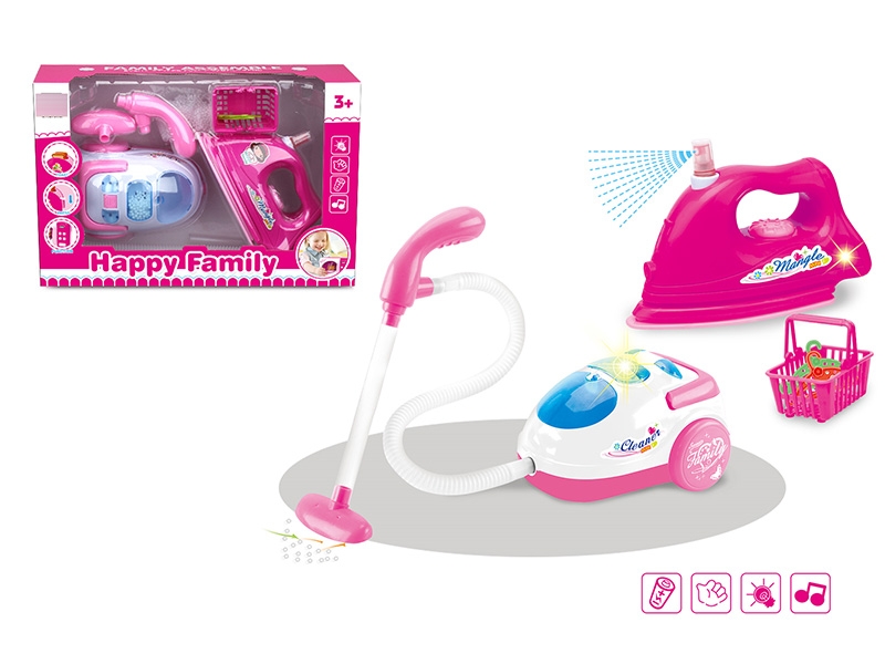 ELECTRIC VACUUM CLEANER, IRON COMBINATION (VACUUM, LIGHT, VIBRATION, CAN ADD WATER) 4*AA NOT INCLUDED - HP1150191