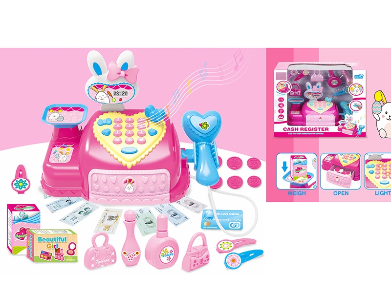 CARTOON CASH REGISTER SET W/LIGHT & MUSIC, 2*AA NOT INCLUDED - HP1150201
