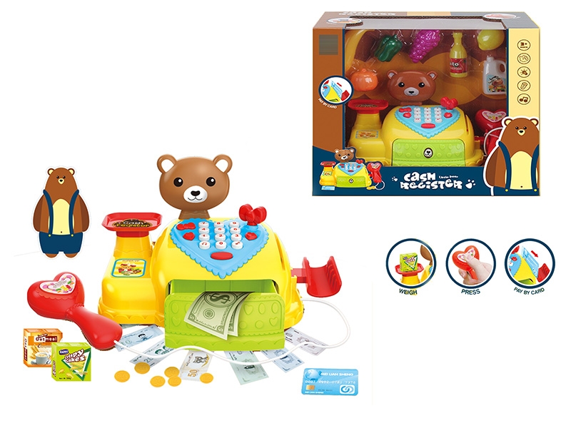 CARTOON CASH REGISTER SET W/LIGHT & MUSIC, 2*AA NOT INCLUDED - HP1150202