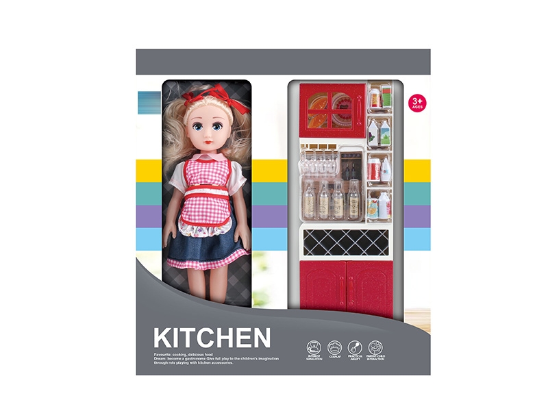 KITCHEN SET W/DOLL - HP1150238