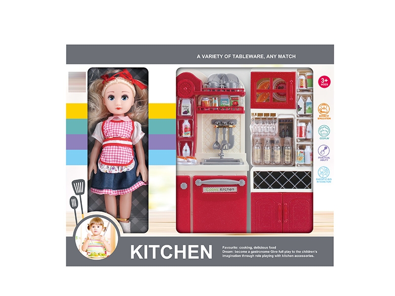 KITCHEN SET W/DOLL - HP1150240