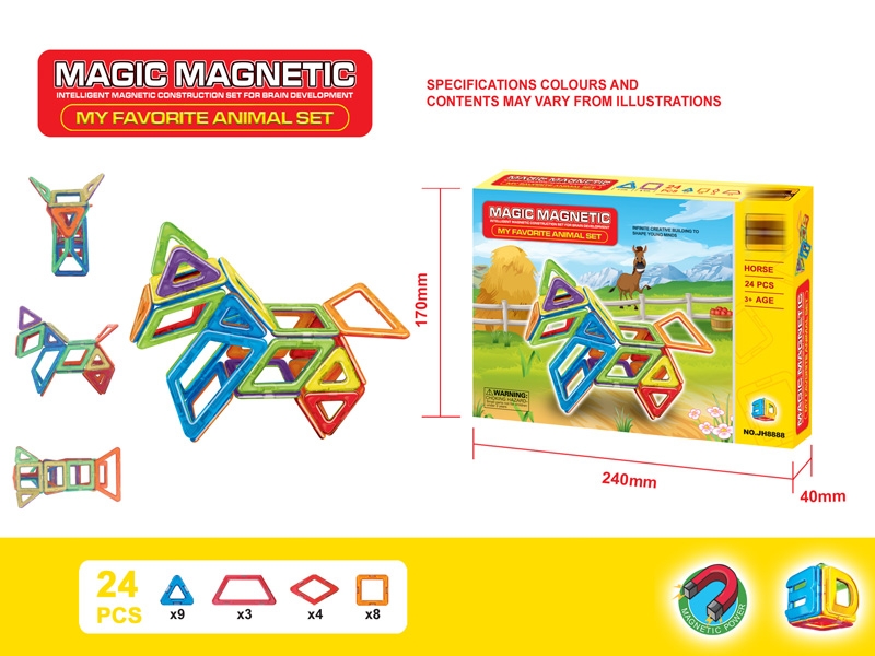 MAGNETIC BUILDING BLOCKS (24PCS) - HP1150644