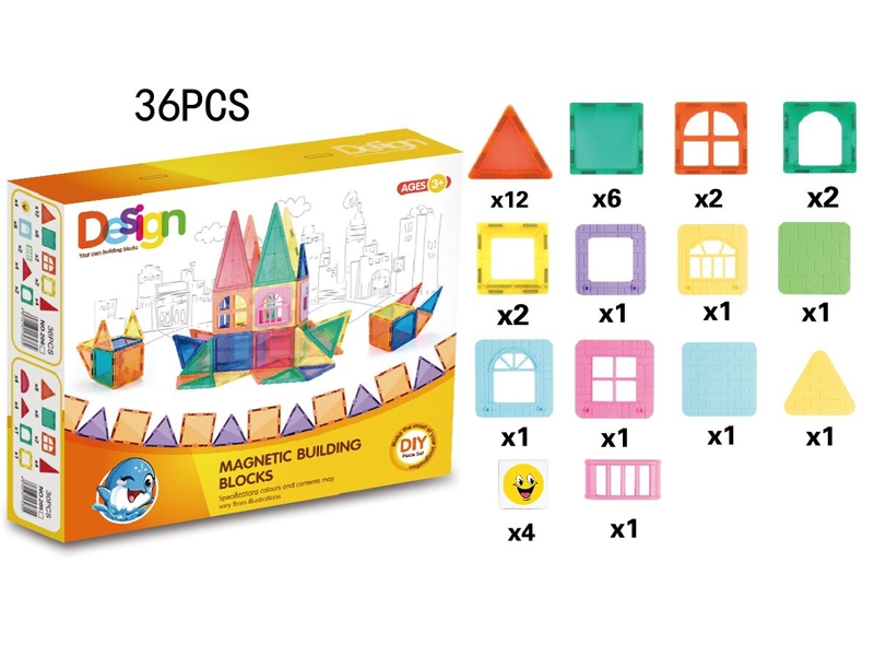 MAGNETIC BUILDING BLOCKS (36PCS) - HP1150667