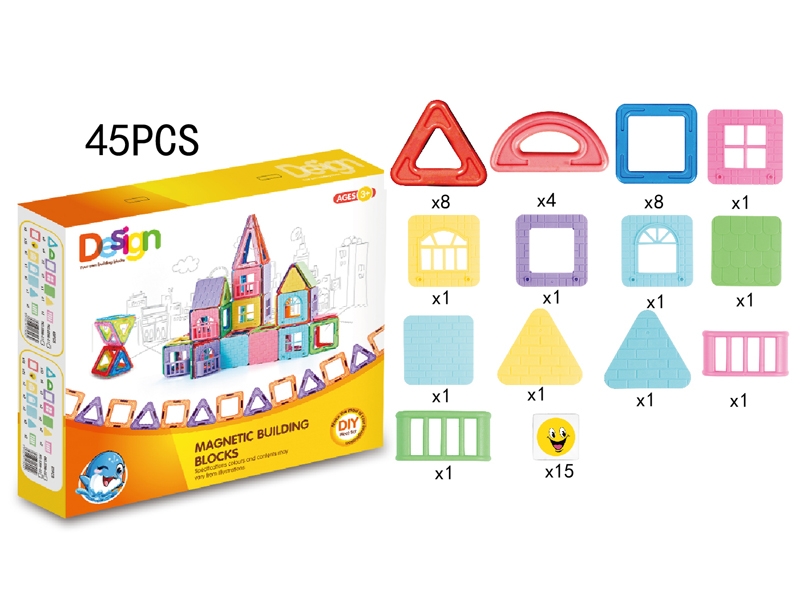 MAGNETIC BUILDING BLOCKS (45PCS) - HP1150677