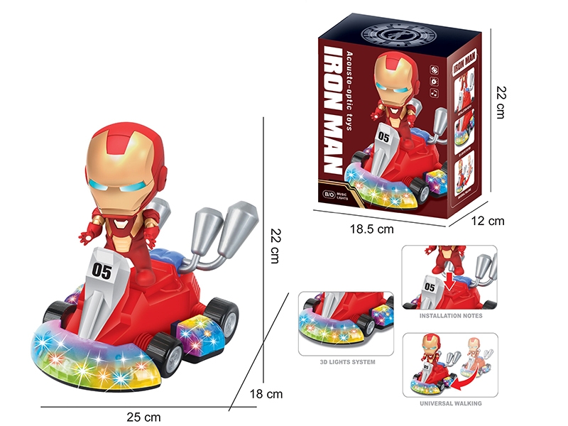 B/O BUMP AND GO CAR  W/LIGHT & MUSIC(IRON MAN) - HP1150843