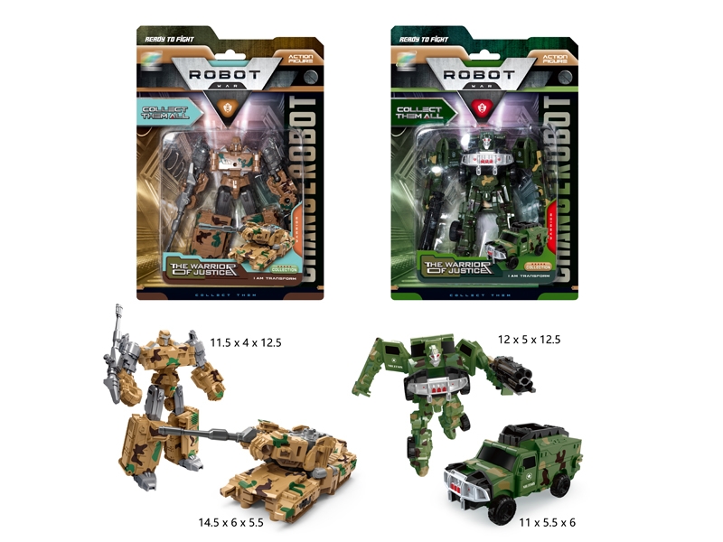 TRANSFORMED MILITARY CAR,ARMY GREEN/DESERT YELLOW,2ASST - HP1151402