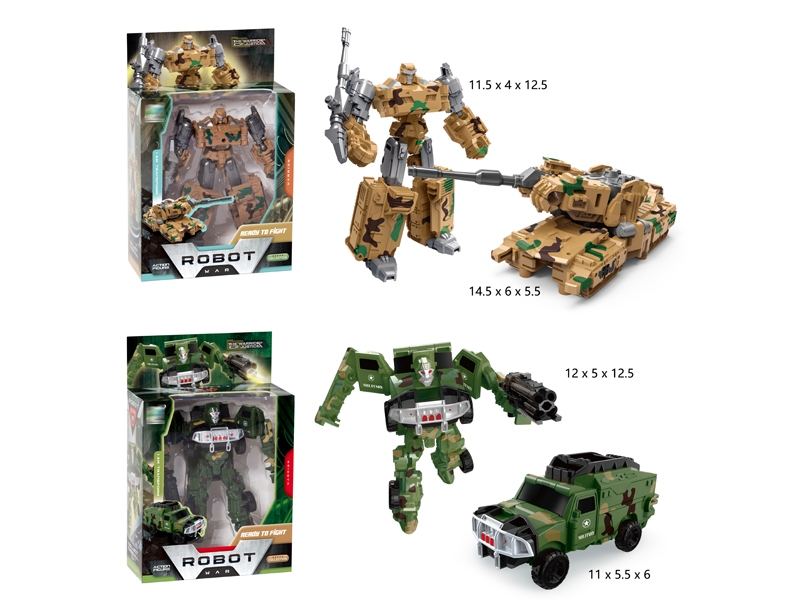 TRANSFORMED MILITARY CAR,ARMY GREEN/DESERT YELLOW,3ASST - HP1151403