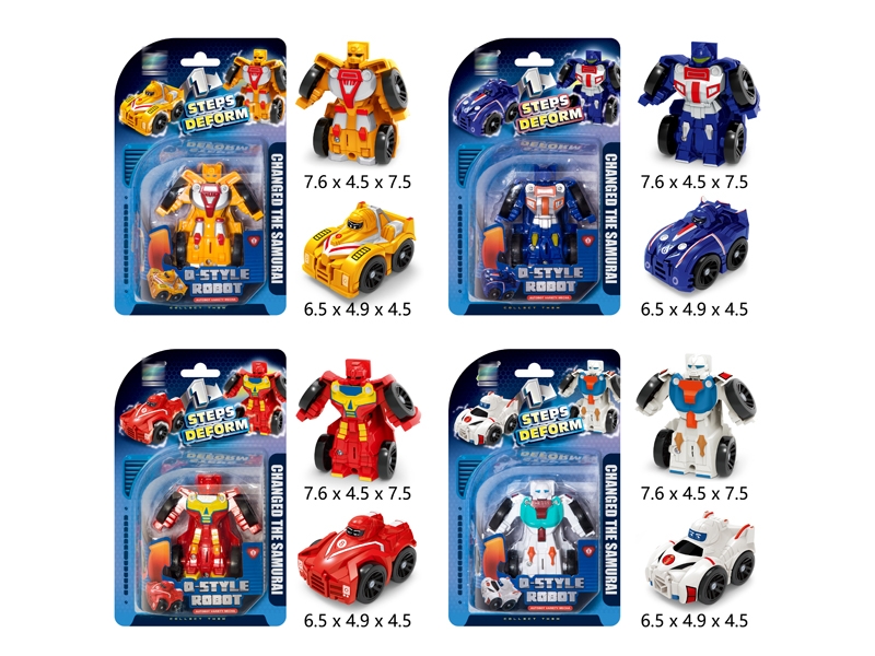 TRANSFORMED CAR,RED/YELLOW/WHITE/BLUE,4ASST - HP1151405