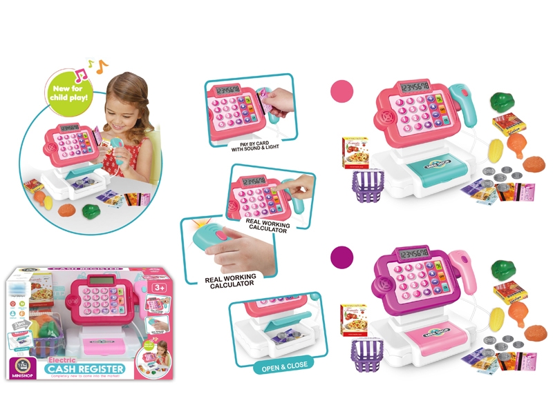 CASH REGISTER W/LIGHT & SOUND,PINK/PURPLE - HP1151696