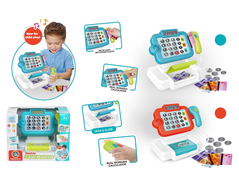 CASH REGISTER W/LIGHT & SOUND,RED/BLUE - HP1151699