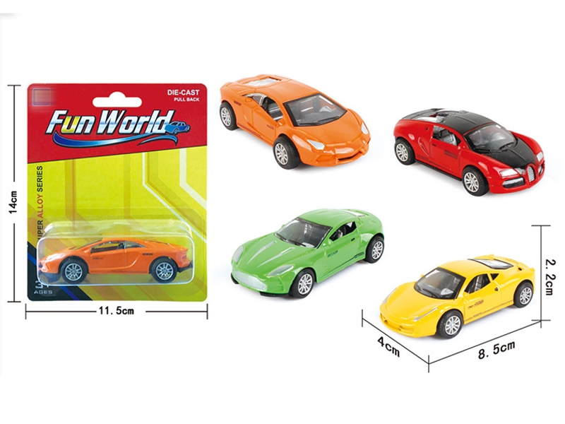 PULL BACK DIE CAST CAR 4ASST - HP1153095