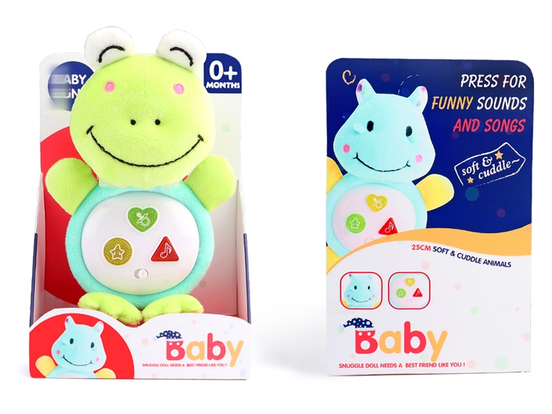 25CM SOFT & CUDDLE ANIMELS W/LIGHT & MUSIC - HP1153625