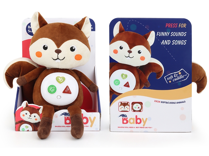 30CM SOFT & CUDDLE ANIMELS W/LIGHT & MUSIC - HP1153677